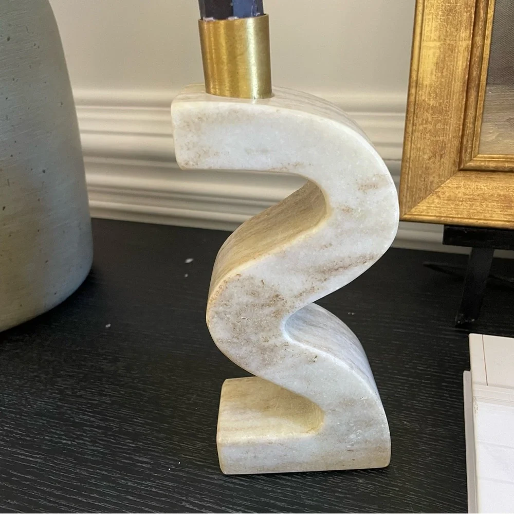 Marble candle holder
